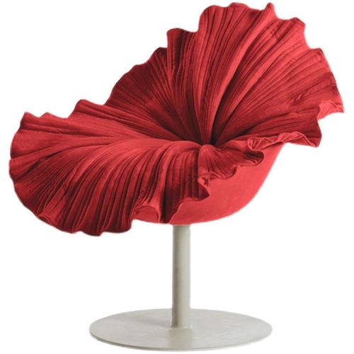 设计师简约轻奢玻璃钢花瓣椅荷花造型旋转椅酒店样板房别墅艺术椅