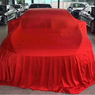 揭牌仪式红布招牌开业牌匾道具滑轨式揭幕布大红花球套车展红绸布