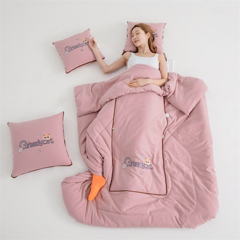 贪吃猫两用折叠抱枕被透气车载多功能二合一靠垫被柔软空调被夏被,居家布艺,抱枕被,淘宝优惠券,粉丝福利购,淘宝优惠卷