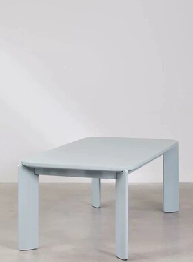 轻奢红色艺术长桌实木书桌办公桌子创意设计师工作台时尚客厅餐桌