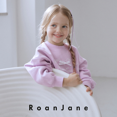 奶油少女蝴蝶结粉色女童卫衣