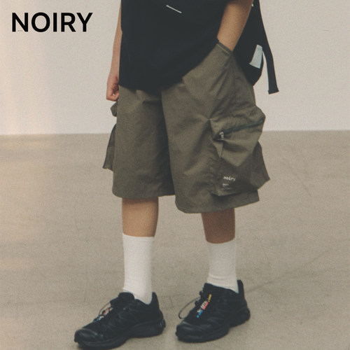 Noiry多口袋军绿工装五分裤
