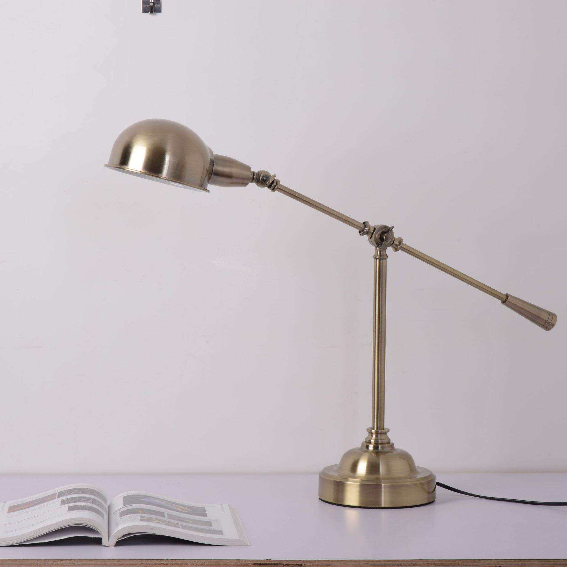 美式乡村青古台灯 复古卧室床头学习台灯书房桌护眼创意台灯