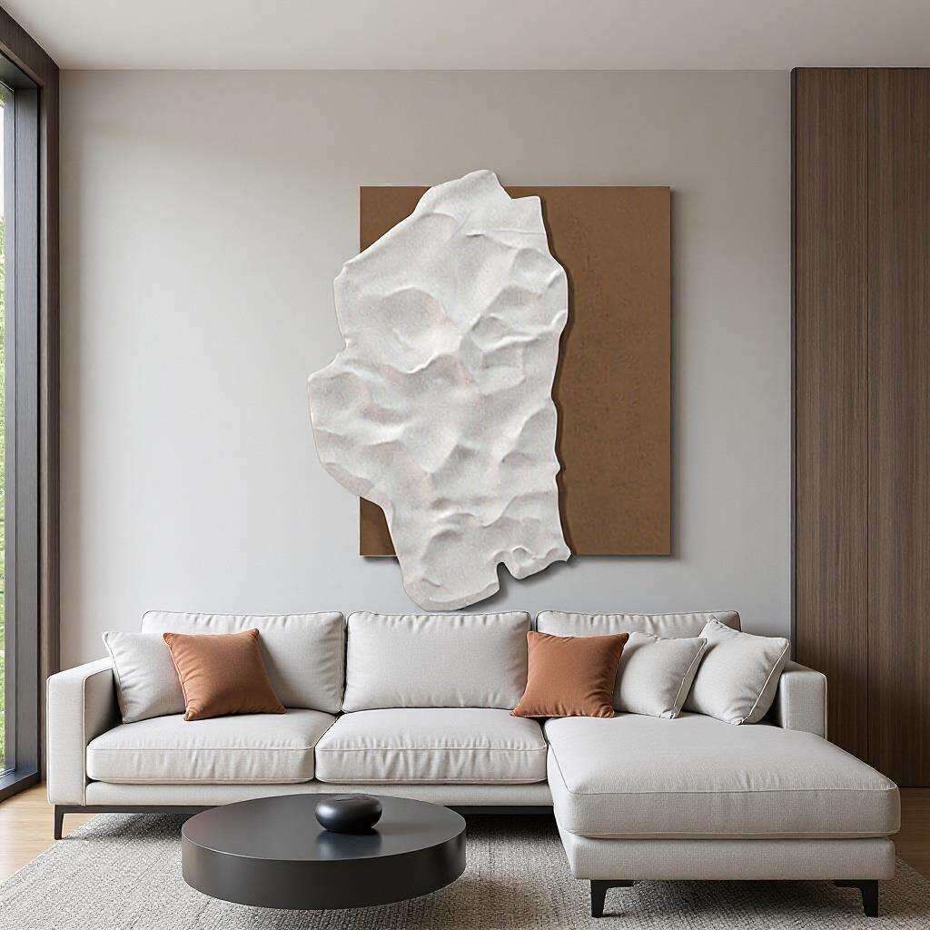 3d抽象立体玄关装饰画客厅沙发背景墙挂画浮雕肌理壁画立体浮雕