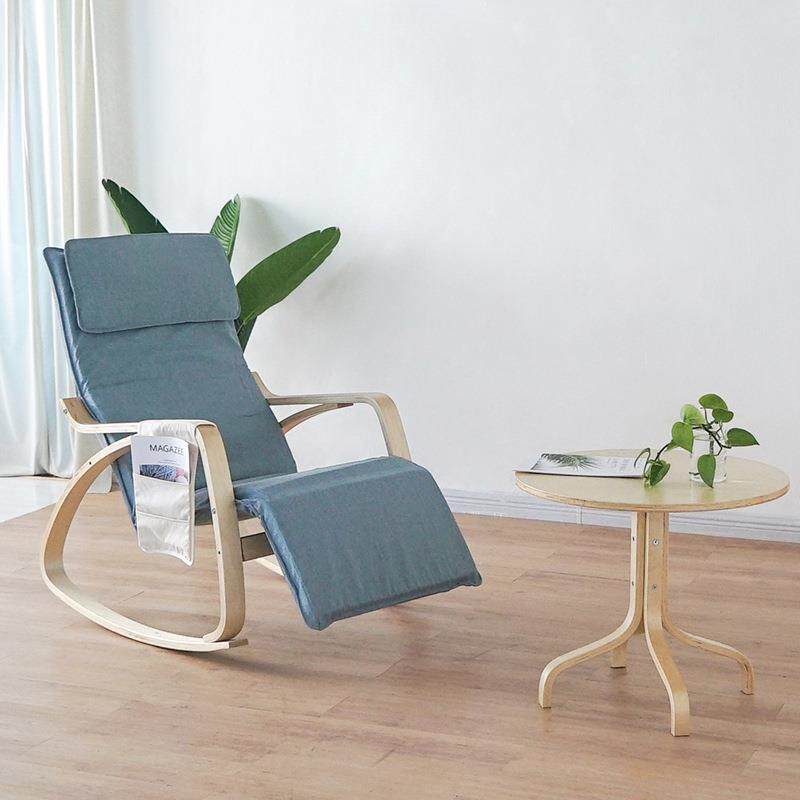 摇椅躺椅折叠逍遥椅懒人孕妇椅实木休闲椅阳台老人午睡椅简约现代