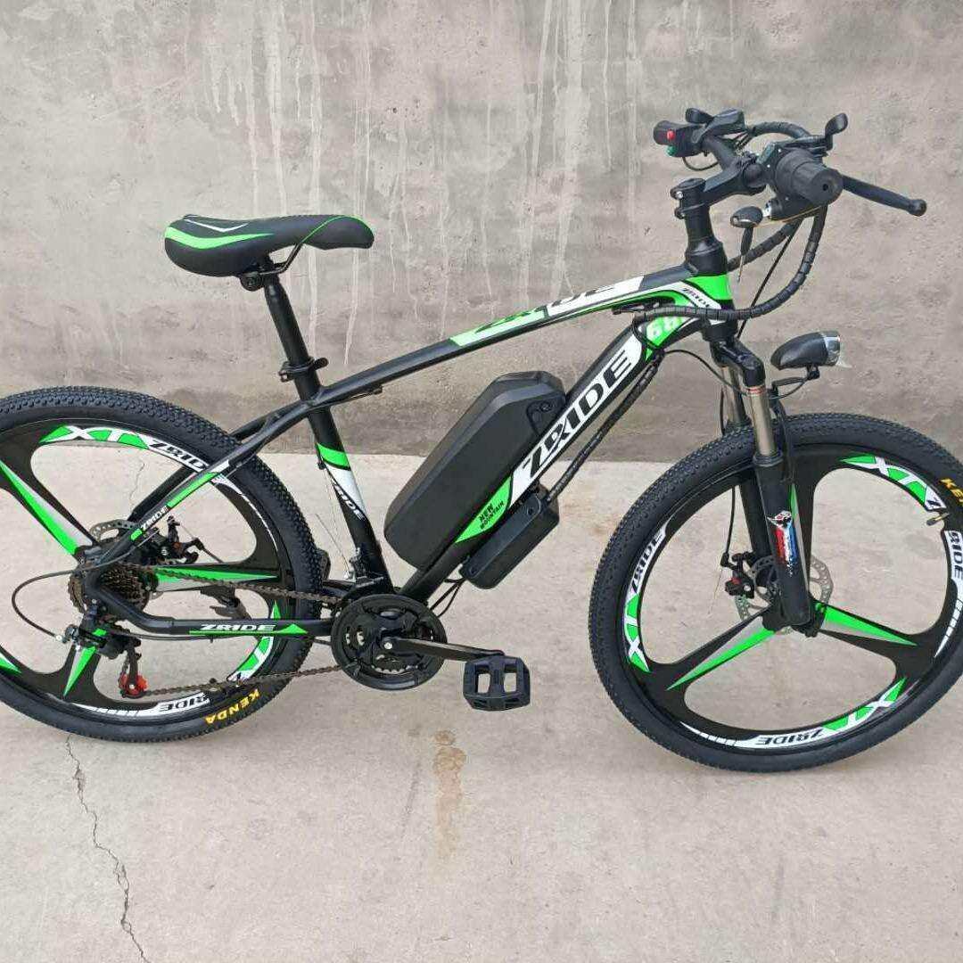 新款三刀一体电机48V锂电助力代步免邮轻便变速山地车自行车