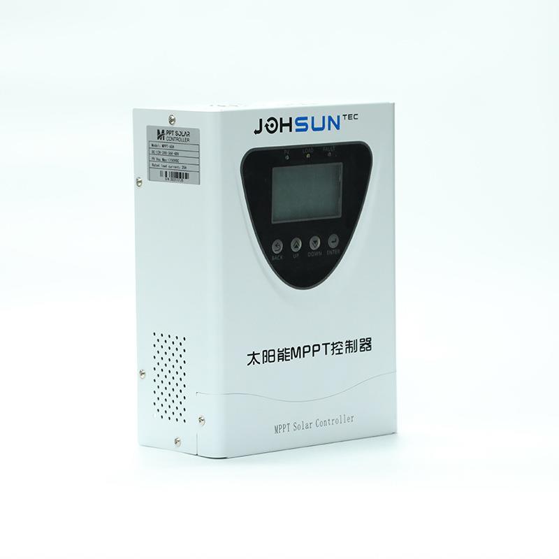 MPPT太阳能控制器 白色光伏太阳能板充电转换器12V24V48全自动通