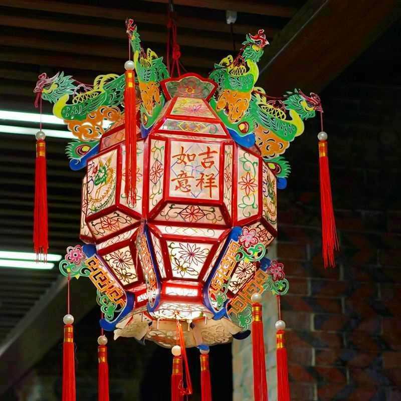 古典手工纸雕灯笼元宵春节日活动布展商街景装饰灯研学花灯会