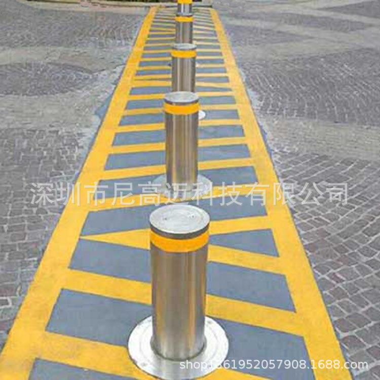 304不锈钢电动升降桩广州学校大门道路安装伸缩车档液压成品路障