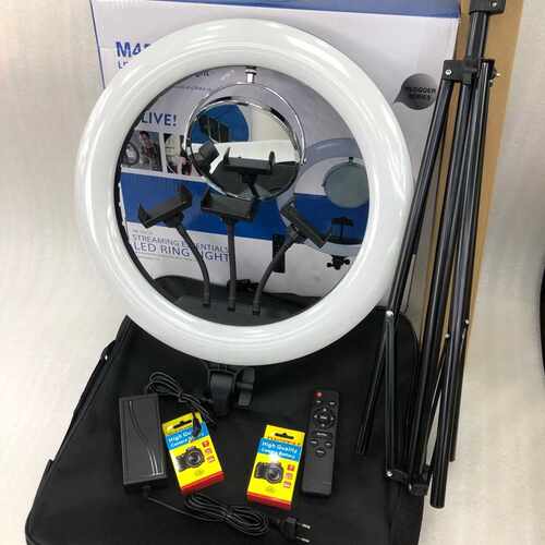 现货电池充电专业led补光灯带镜子18inch Rechargable ring light