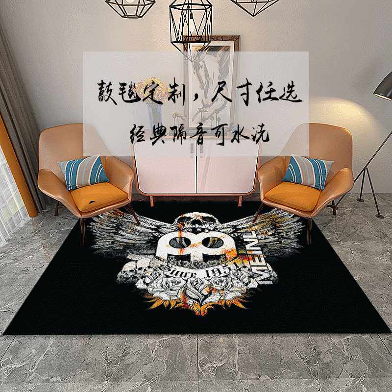 架子鼓电鼓垫爵士鼓隔音电子鼓毯减震垫可折叠黑色鼓毯地毯