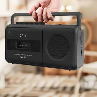 经典怀旧手提式收音机复古卡带立体声播放机AM/FMi段磁带机