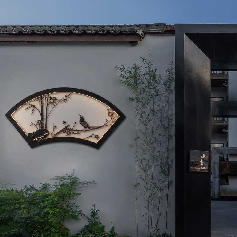 新中式壁灯户外庭院墙壁灯院子影壁墙灯防水花园壁灯别墅门厅灯