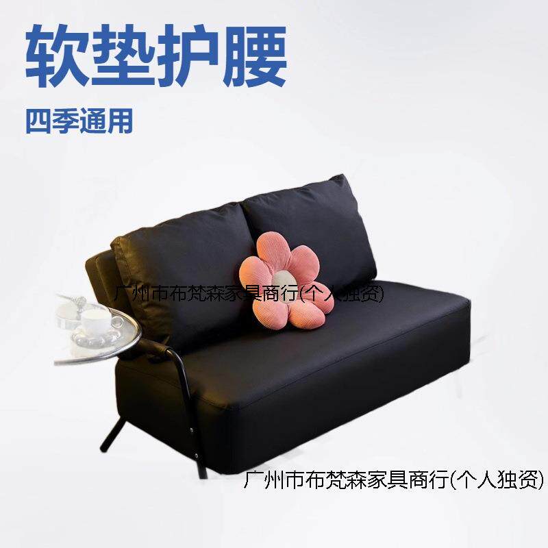 沙发小户型客厅出租房卡座服装店黑色休息区简易铁艺单人双人沙发
