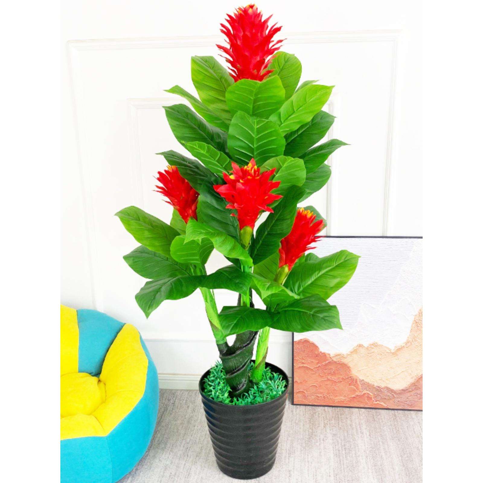花轻奢牡丹塑料花绿植室内大盆栽仿生绿植摆件假植物