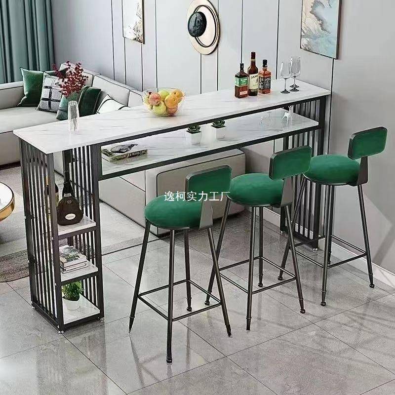 家用高脚隔断桌子现代简约阳台靠窗小吧台桌客厅隔断吧台餐桌一体