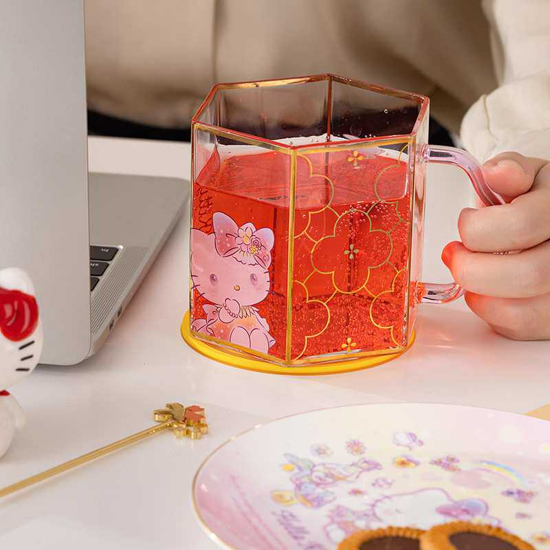 hellokitty陶瓷碗筷盘子家用高颜值创意骨瓷餐具少女心米饭碗G