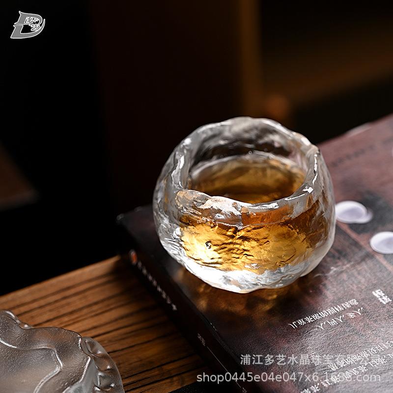 多艺 厂家直销纯手工冰冻烧单杯主人杯高档不规则茶杯琉璃上神杯