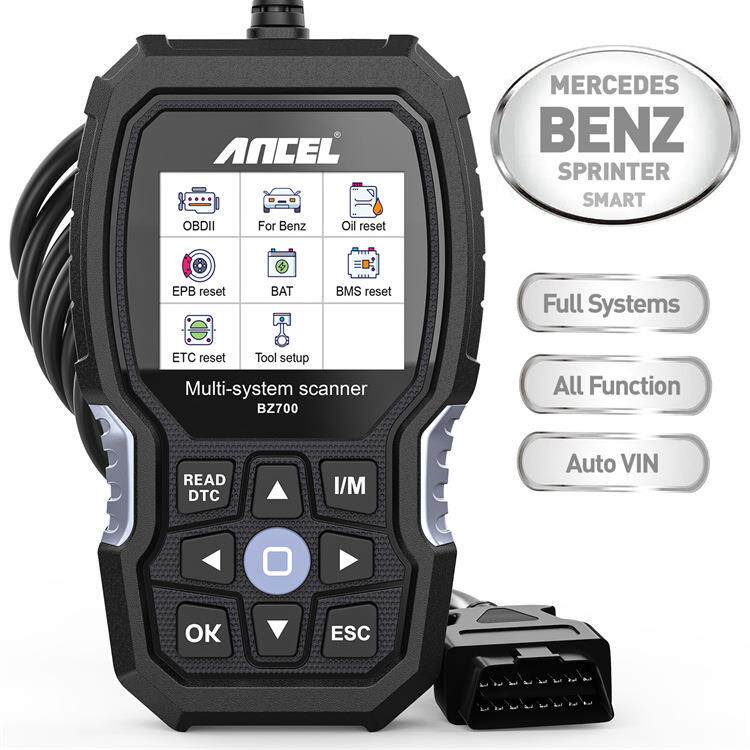 ANCEL BZ700适用于BENZ全系统诊断工具 保养复位工具OBDII读码卡