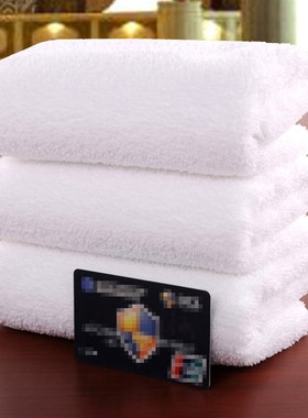 白色毛巾10条装酒店洗浴吸水不掉毛足疗理发店美容院宾馆专用毛巾