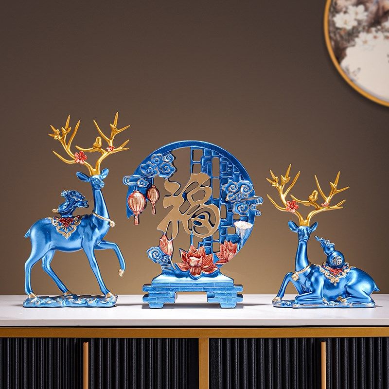 轻奢高档鹿摆件创意乔迁之喜家居客厅玄关电视柜酒柜装饰新居礼品,家居饰品,装饰摆件,淘宝优惠券,粉丝福利购,淘宝优惠卷