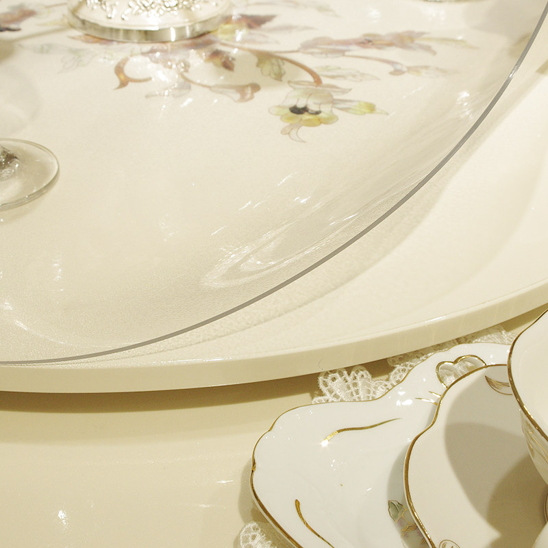 中田水晶板 PVC软玻璃桌布  圆形餐桌垫 防水防烫厚透明塑料桌布