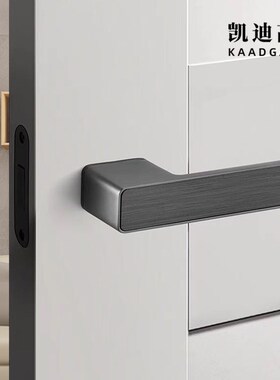 白色隐形门锁单面锁意式极简隐藏背景墙暗藏式卧室门把手上提反锁