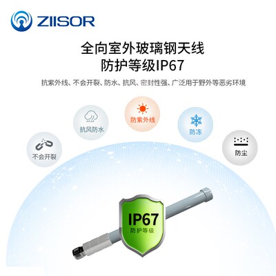 868M/915MHz双频玻璃钢天线/室外高增益LoRa扩频无线数传通讯模块