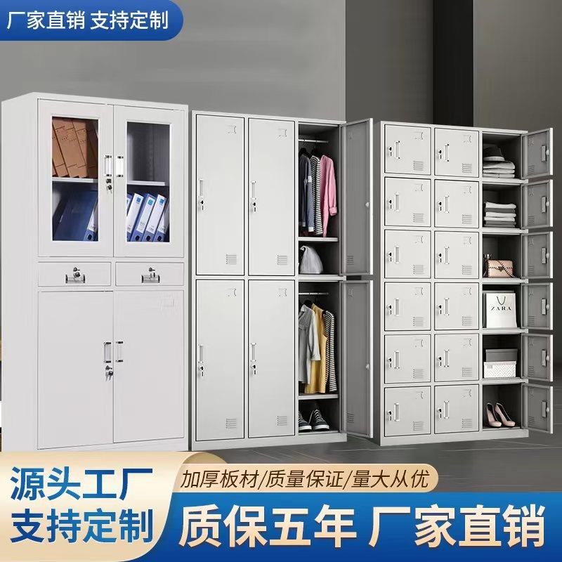钢制办公室加厚铁柜文件柜更衣柜财务资料柜宿舍铁皮员工柜厂家