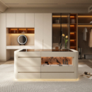 轻奢中岛柜衣帽间首饰展示柜高级感家用收纳落地岛台珠宝柜斗柜