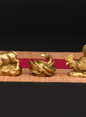 铜十二生肖摆件全套狗鼠铜牛鸡蛇马虎兔龙羊猴猪工艺品生肖摆件