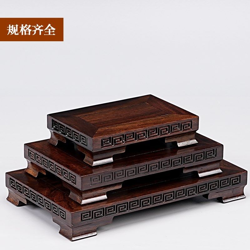 长方形黑檀木工艺品观音鱼缸古玩紫砂壶托香炉瓷器奇石头原木托架,家居饰品,木雕,淘宝优惠券,粉丝福利购,淘宝优惠卷