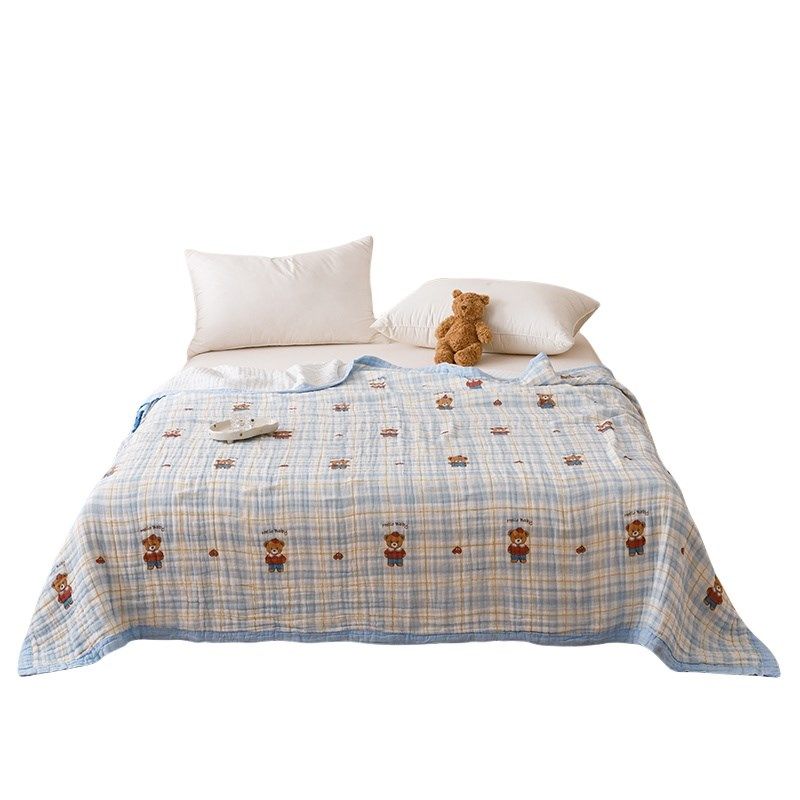 全棉六层纱布毛巾被夏季泡泡纱盖毯婴儿童单人纯棉夏凉被空调被子,床上用品,休闲毯/毛毯/绒毯,淘宝优惠券,粉丝福利购,淘宝优惠卷