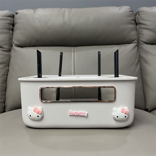 轻奢大容量路由器收纳盒插座收纳盒子机顶盒置物架理线盒整理神器