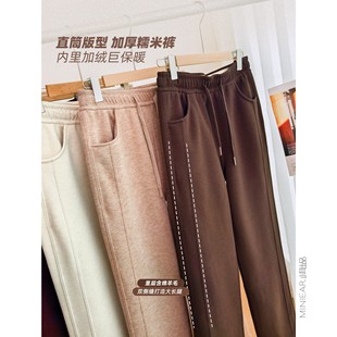 小耳出品【加厚糯米裤】篙货!含羊毛/加绒/包边包缝 松紧腰女