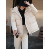 小耳出品 从绒不迫 90白鸭绒可拆卸帽子保暖羽绒服宽松百搭外套