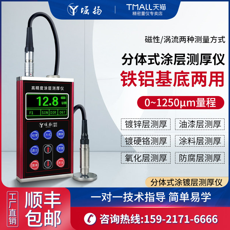 COY金属涂层测厚仪高精度两件式镀锌层防腐防火油漆厚度测量仪TT2