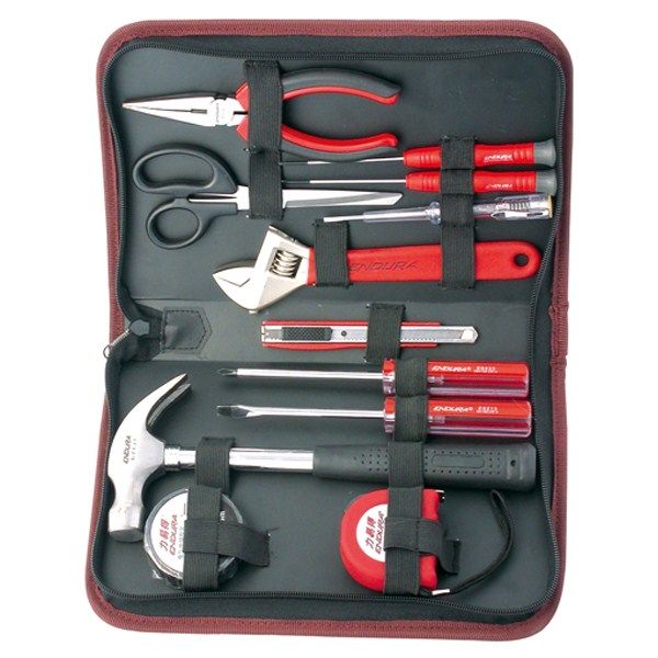 【礼盒礼品】促销价!力易得-12件便携工具包 家用工具组套 E1125
