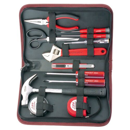 【礼盒礼品】促销价!力易得-12件便携工具包 家用工具组套 E1125