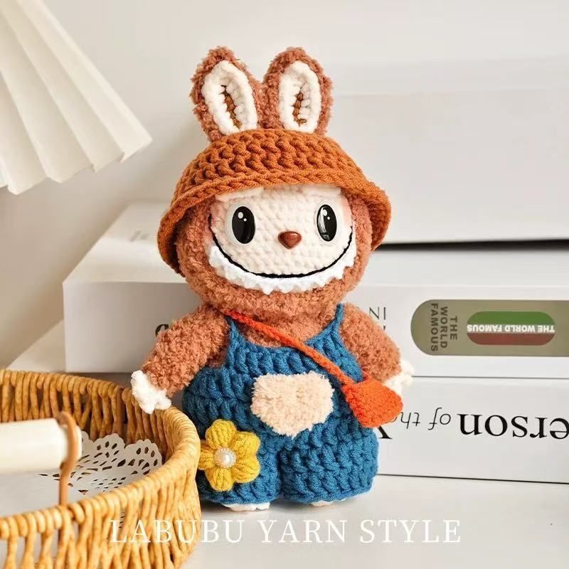 毛线手工编织labubu玩偶挂件diy材料包钩针礼物拉布布公仔娃衣勾,服饰配件/皮带/帽子/围巾,DIY编织材料包,淘宝优惠券,粉丝福利购,淘宝优惠卷