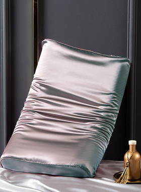 22姆米纯真丝乳胶枕套100%桑蚕丝60x40cm成人记忆枕头套儿童50x30