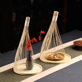 饰摆件工艺伴手礼 茶室装 竹制品 竹编花器复古简约瓜子花生竹果盘