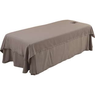 美容床床单带洞柔肤棉纯色简约一片式床罩单件床笠推拿美容院专用