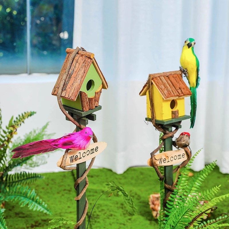 鸟窝鸟巢房子花插户外庭院地插阳台景观花园造景装饰趣味装饰摆设,家居饰品,户外/庭院摆件,淘宝优惠券,粉丝福利购,淘宝优惠卷