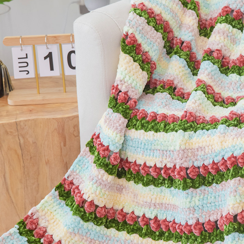 雪球暖绒手工盖毯diy编织郁金香毯子材料包冬季保暖空调沙发毯,服饰配件/皮带/帽子/围巾,DIY编织材料包,淘宝优惠券,粉丝福利购,淘宝优惠卷