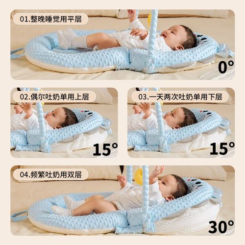 床中床婴儿躺睡神器新生儿安睡仿生床宝宝斜坡枕二合一防吐奶睡垫