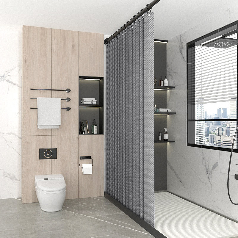 磁吸浴帘套装免打孔防水布卫生间浴室隔断帘淋浴隐形折叠干湿分离,家庭/个人清洁工具,浴帘,淘宝优惠券,粉丝福利购,淘宝优惠卷