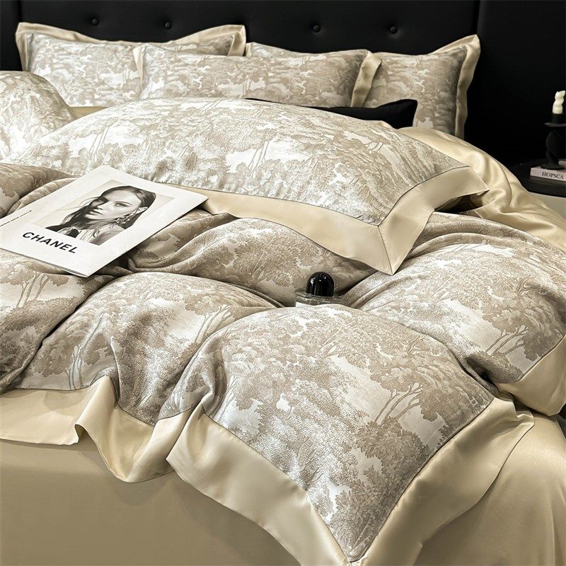 A类母婴级120支兰精天丝四件套双面丝滑凉感床单被套轻奢床上用品,床上用品,床品套件/四件套/多件套,淘宝优惠券,粉丝福利购,淘宝优惠卷