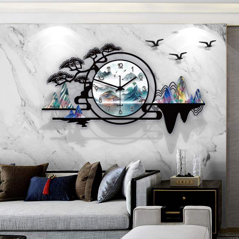 钟表挂钟客厅家用时尚静音墙饰画时钟现代创意挂墙简约挂表石英钟,家居饰品,挂钟,淘宝优惠券,粉丝福利购,淘宝优惠卷