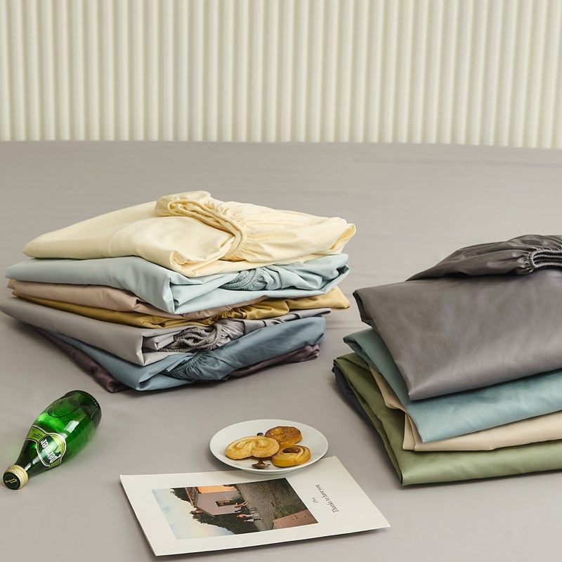 高端100支纯棉贡缎长绒棉床单 简约纯色全棉床笠单件保护套床垫罩,床上用品,床笠,淘宝优惠券,粉丝福利购,淘宝优惠卷